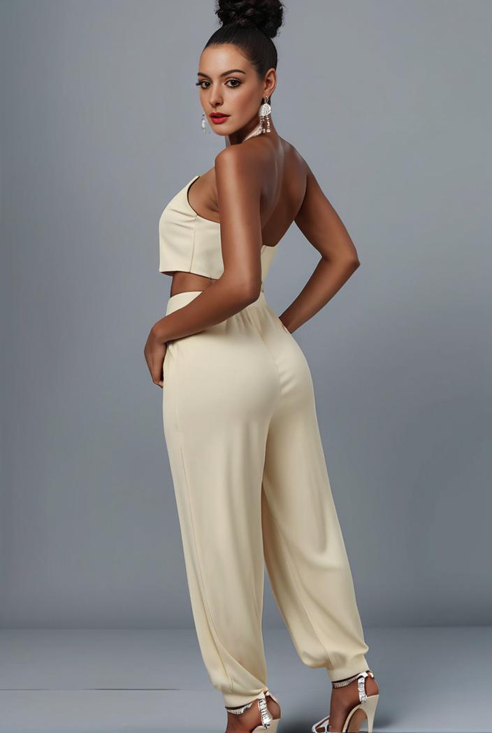 stylish sleeveless jumpsuit with tie waist and flap pockets for women 103130