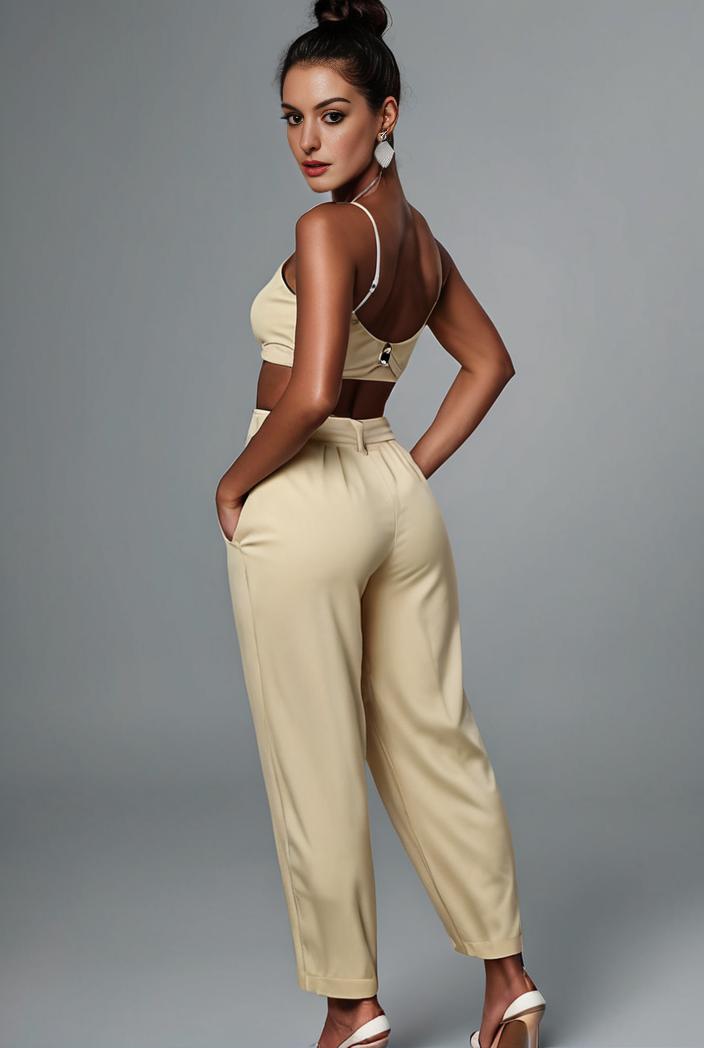 stylish sleeveless jumpsuit with tie waist and flap pockets for women 103131