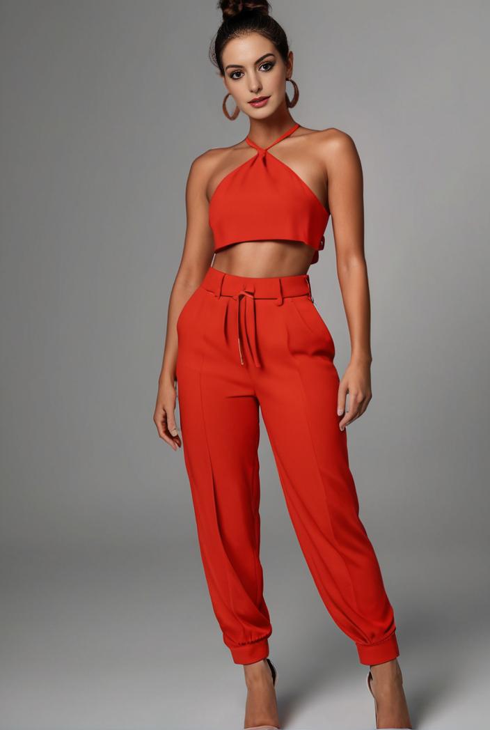 stylish sleeveless jumpsuit with tie waist and flap pockets for women 103146