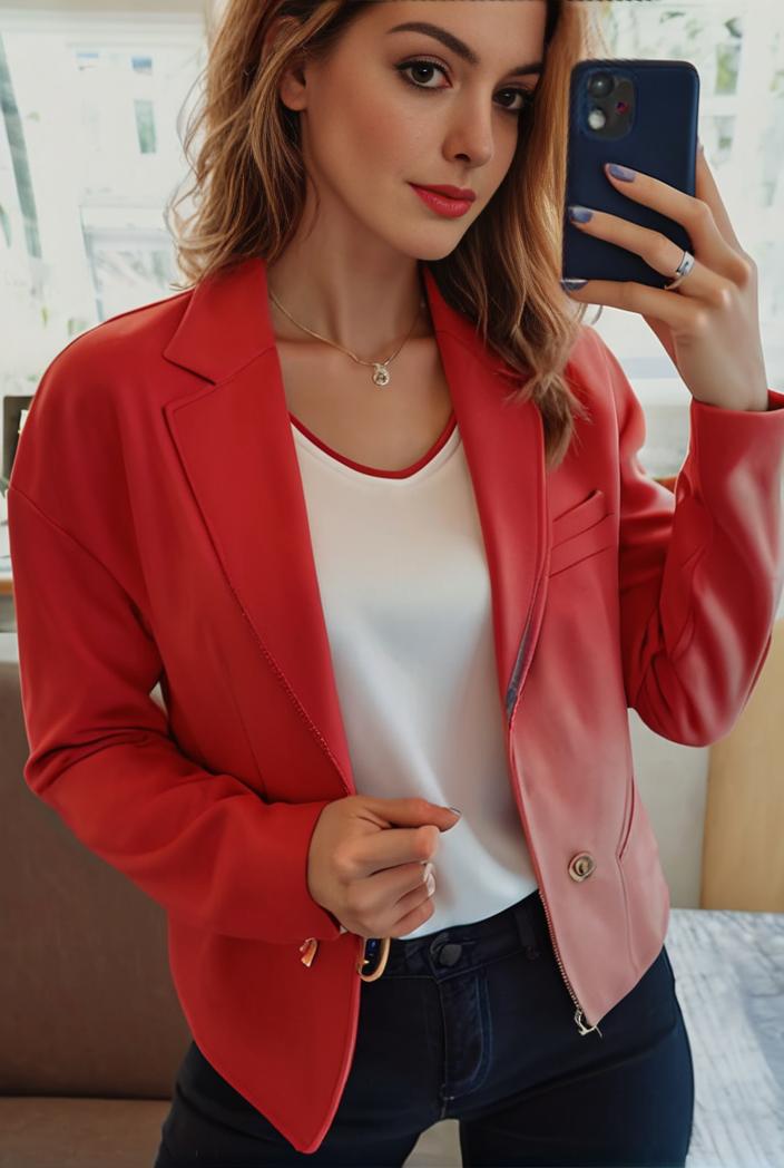 women s solid open front blazer with long sleeves for office wear 108260