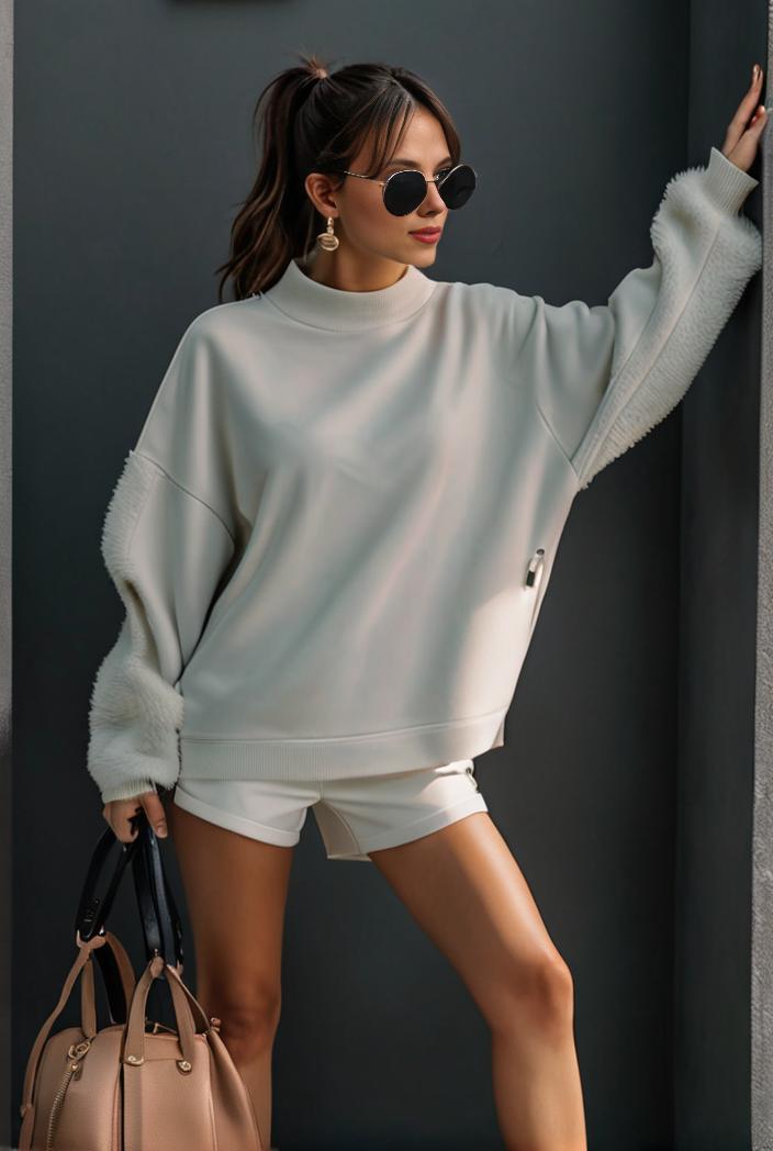cozy letter print drop shoulder sweatshirt for women to stay stylish and warm during fall winter 132705