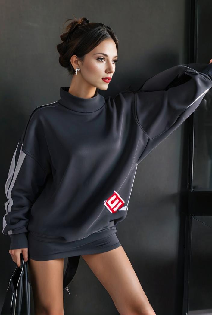 cozy letter print drop shoulder sweatshirt for women to stay stylish and warm during fall winter 132717