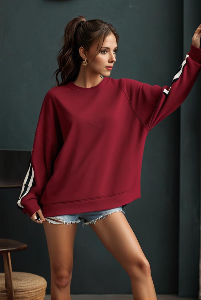 cozy letter print drop shoulder sweatshirt for women to stay stylish and warm during fall winter 132737