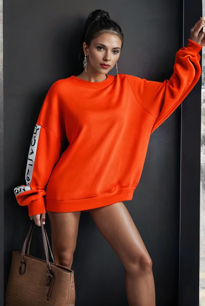 cozy letter print drop shoulder sweatshirt for women to stay stylish and warm during fall winter 132755