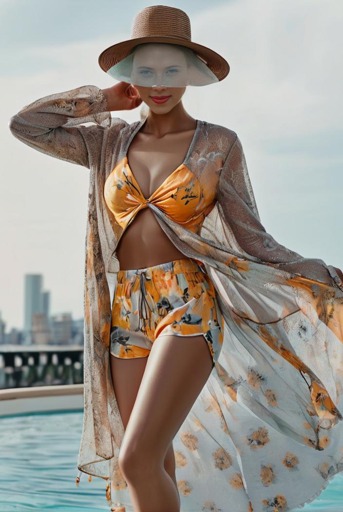 3 pieces sexy print bikini women high waist swimsuit cover up swimwear female lady bathing suit swimming summer beachwear 148693