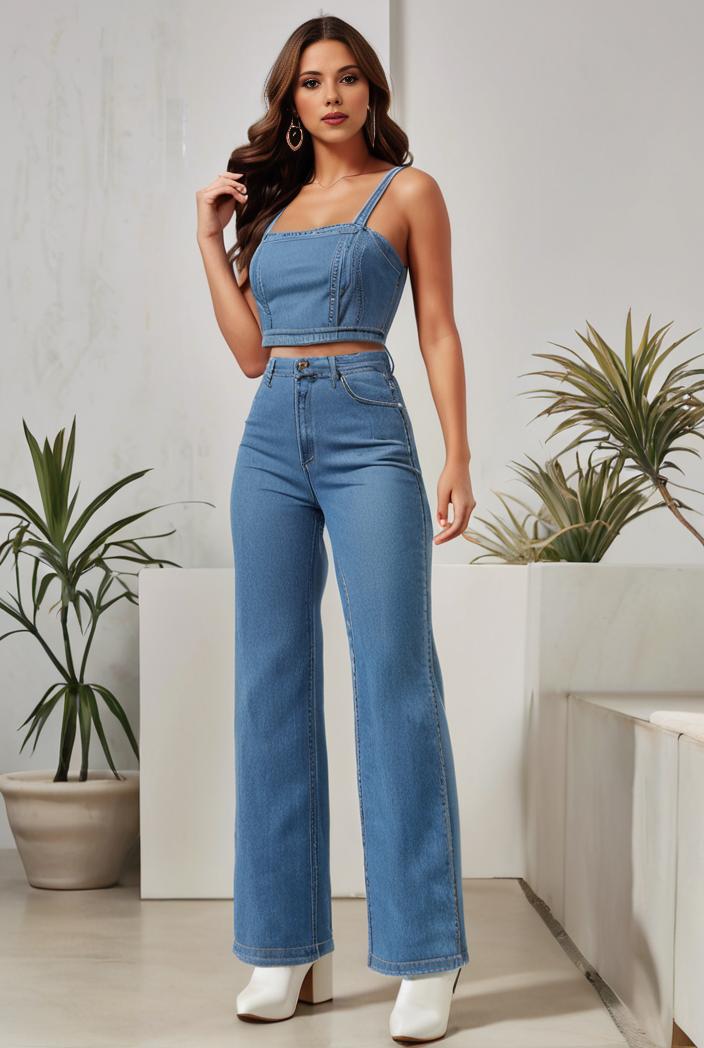 relaxed fit denim jumpsuit with slant pockets non elastic washed denim overalls women s denim apparel 120488