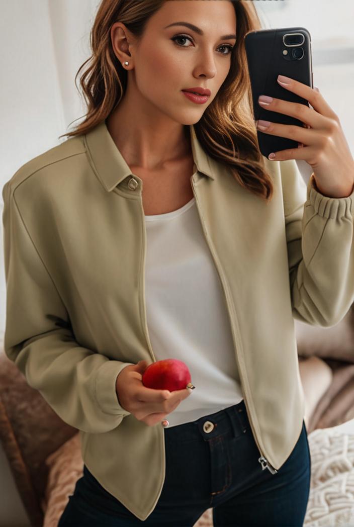 sophisticated split front blazer with long sleeves 126177