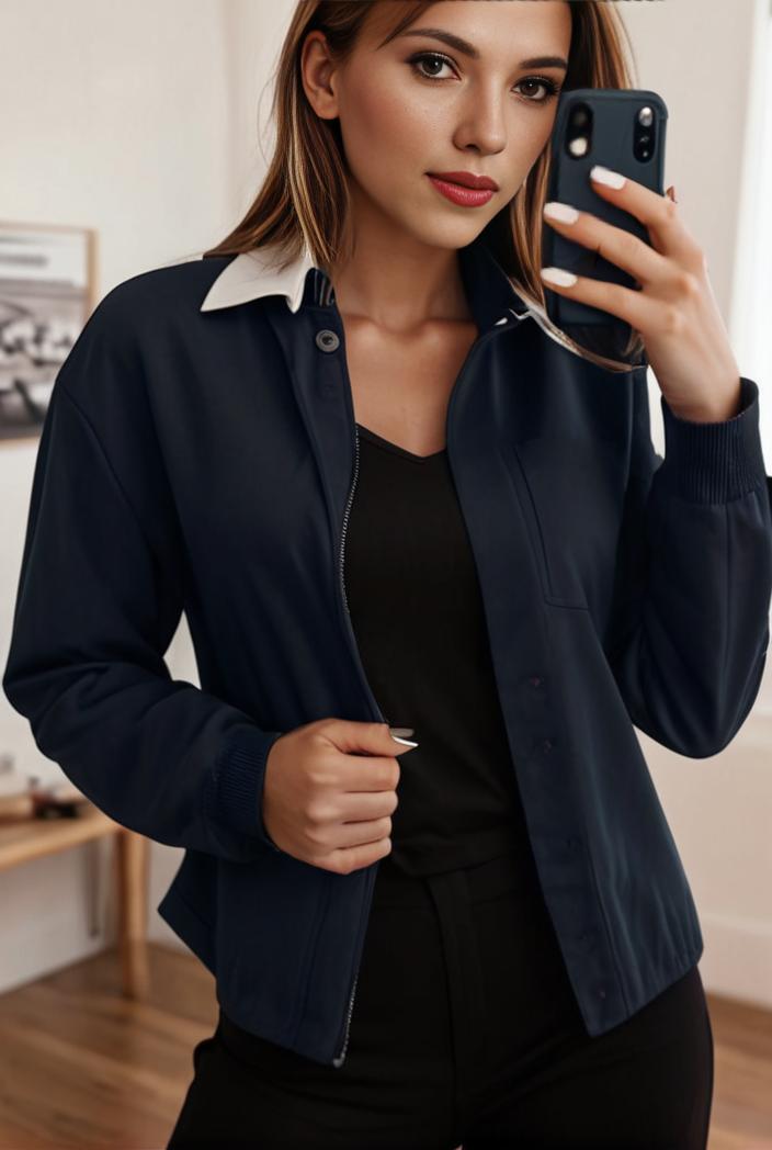 sophisticated split front blazer with long sleeves 126185