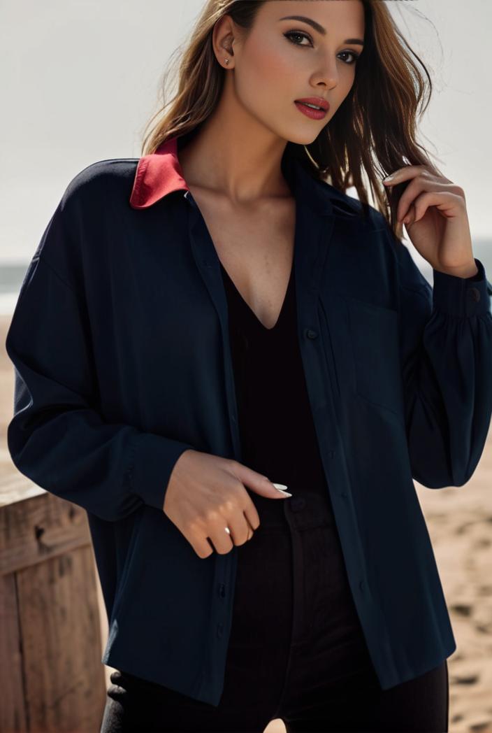 sophisticated split front blazer with long sleeves 126190