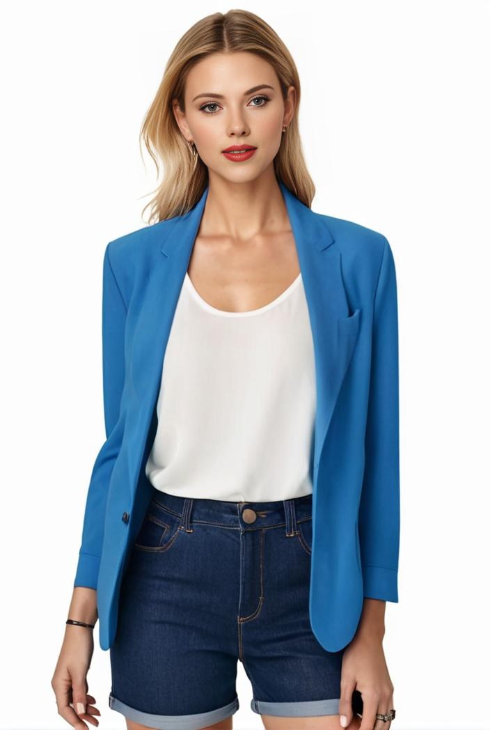 sophisticated split front blazer with long sleeves 126194