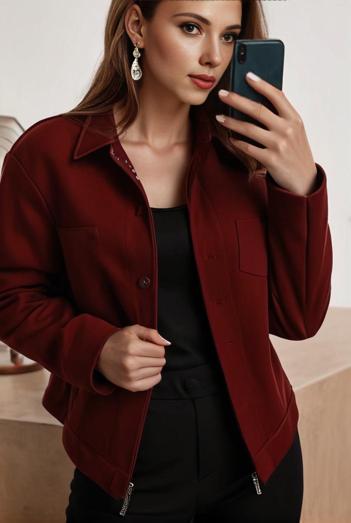 sophisticated split front blazer with long sleeves 126201