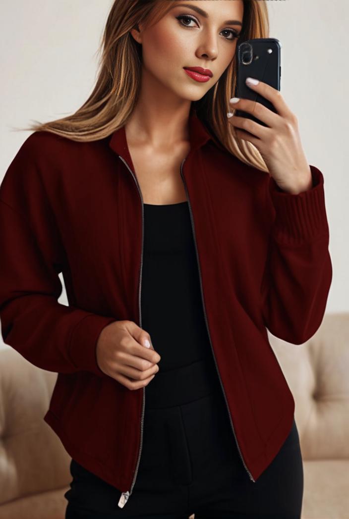 sophisticated split front blazer with long sleeves 126205