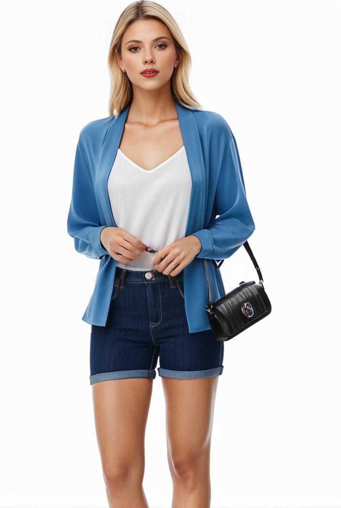sophisticated split front blazer with long sleeves 126215