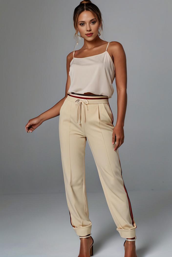 stylish sleeveless jumpsuit with tie waist and flap pockets for women 127790