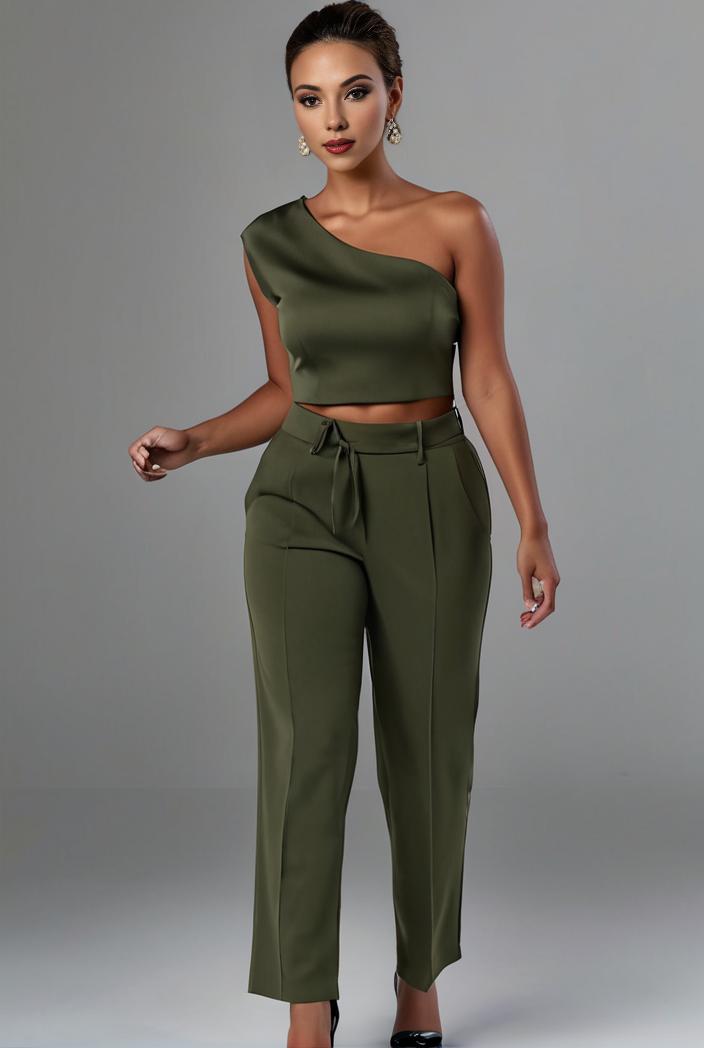 stylish sleeveless jumpsuit with tie waist and flap pockets for women 127798