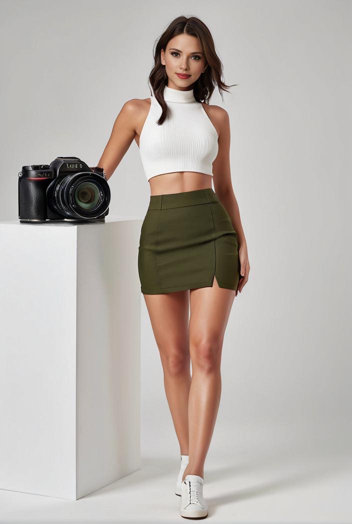 y2k kpop style denim skirt with double button closure and flap pockets 133503
