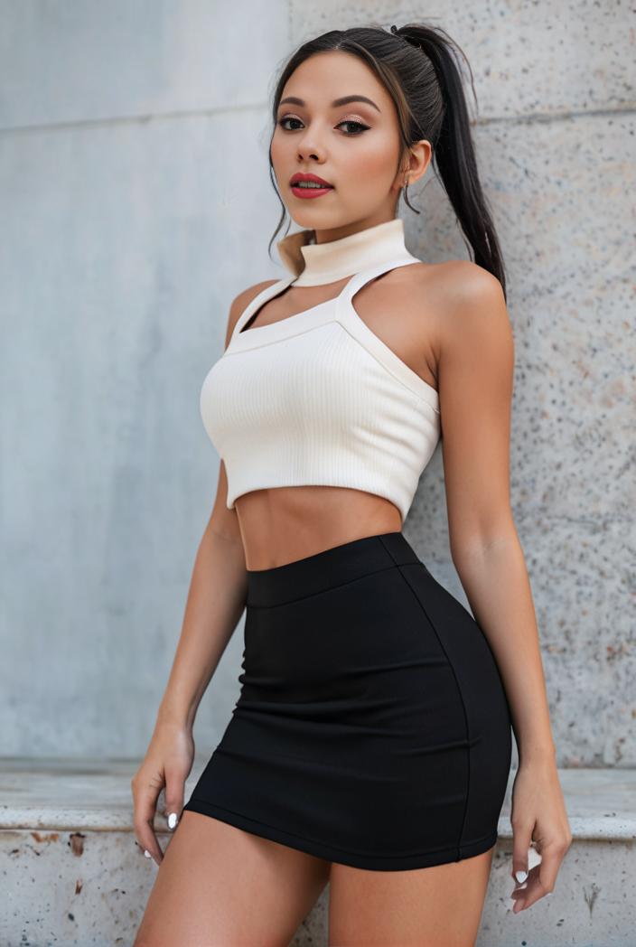 y2k style black denim skirt with cargo pockets 133570