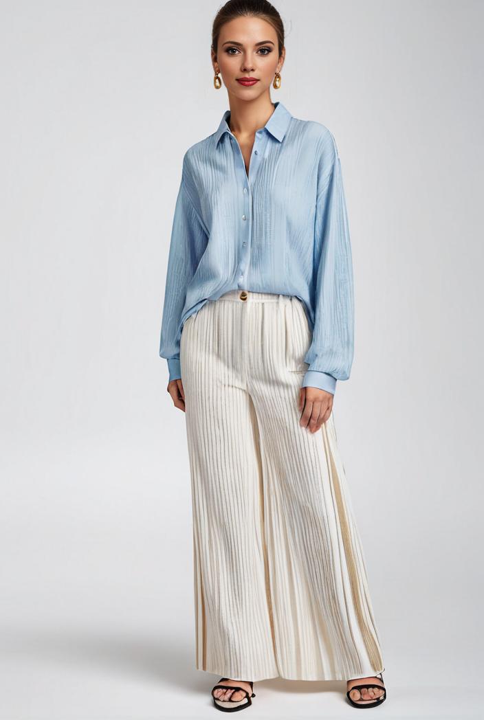 pleated high waist commuting temperament maxi dress 102939