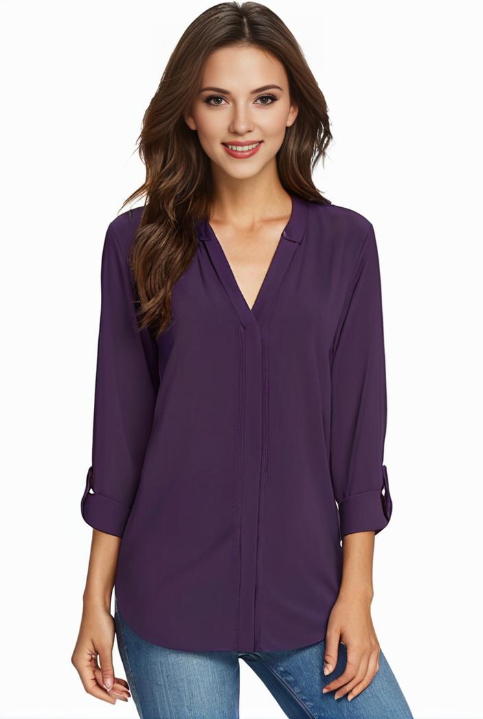 plus size casual blouse women s plus solid half sleeve turn down collar tunic top 105010