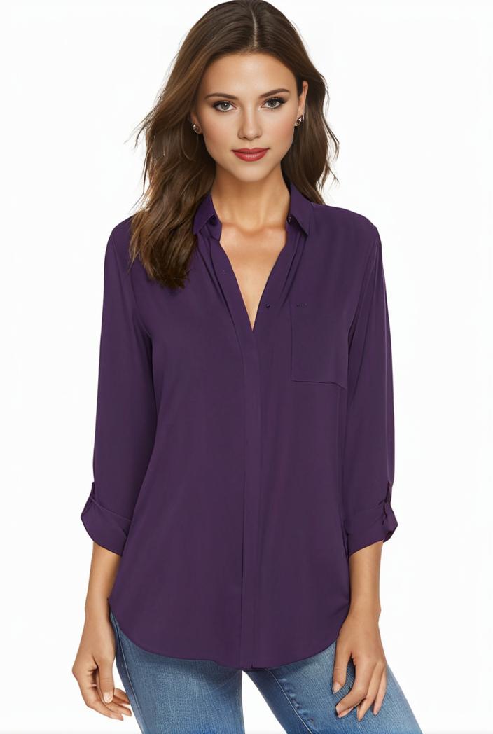 plus size casual blouse women s plus solid half sleeve turn down collar tunic top 105011