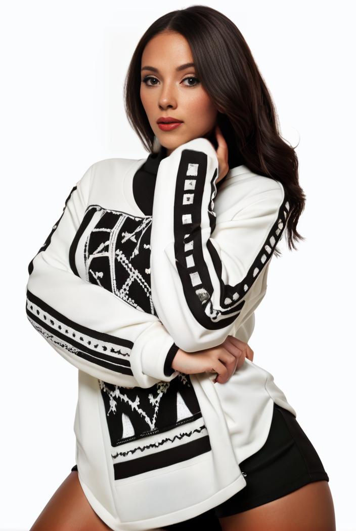 plus size casual sweatshirt women s plus graphic letter print long sleeve round neck slight stretch sweatshirt 105355