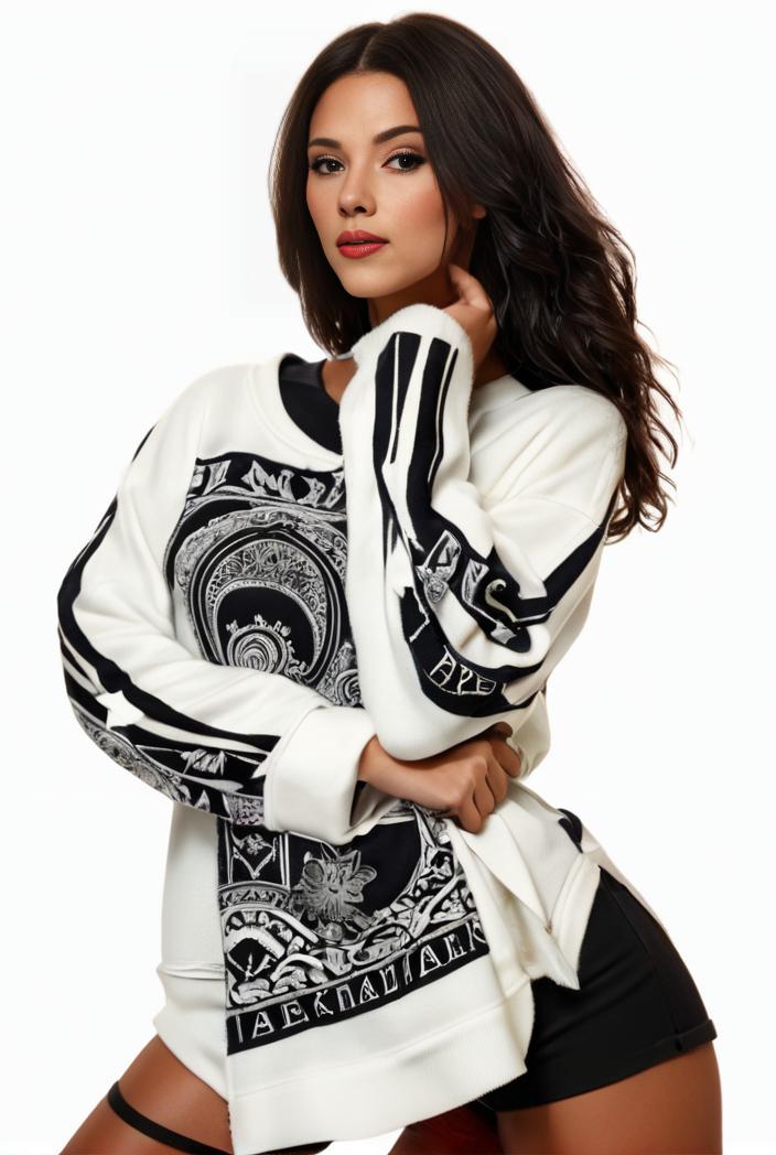 plus size casual sweatshirt women s plus graphic letter print long sleeve round neck slight stretch sweatshirt 105357