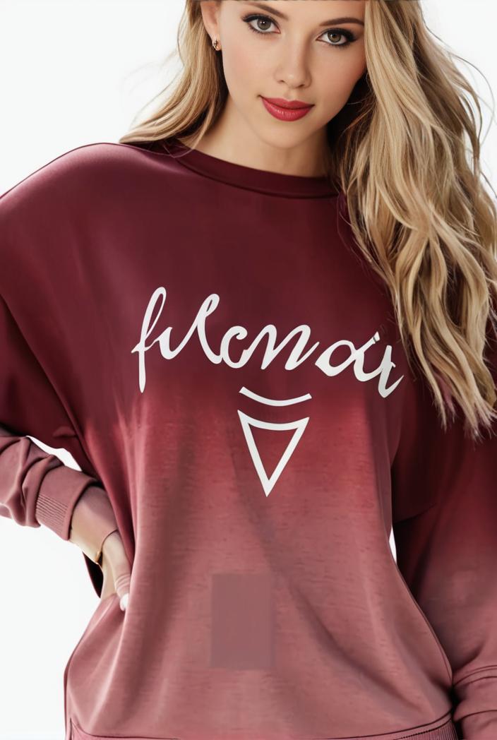 plus size casual sweatshirt women s plus ombre letter heart print raglan sleeve round neck slight stretch pullover sweatshirt 105374