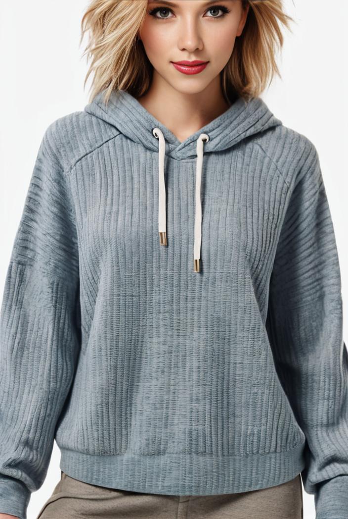 plus size casual sweatshirt women s plus solid waffle long sleeve drawstring hooded pullover sweatshirt with kangaroo pockets casual tops for fall winter women s clothing 105454