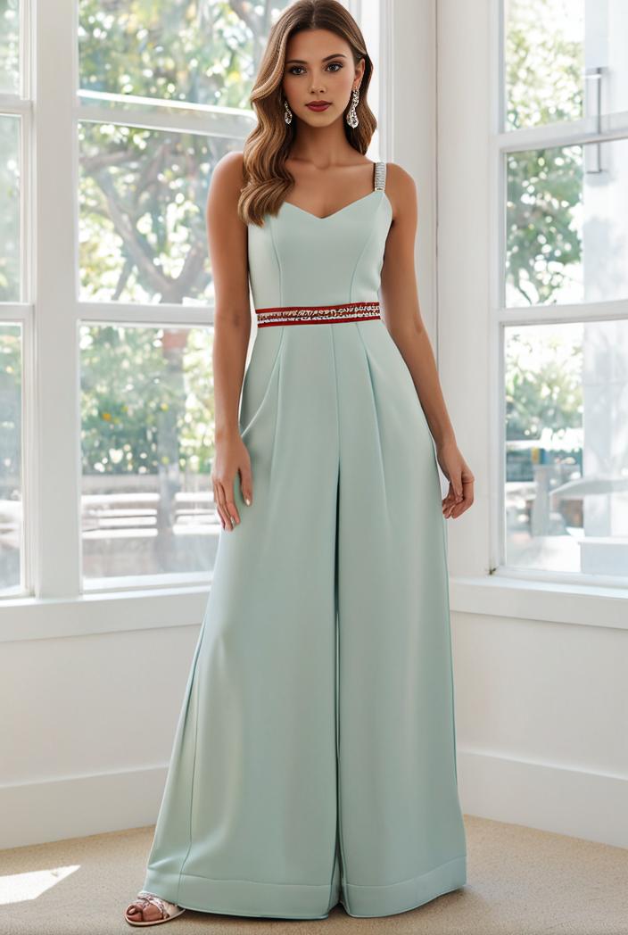 flowy chiffon one shoulder with three straps bridesmaid dress 142297
