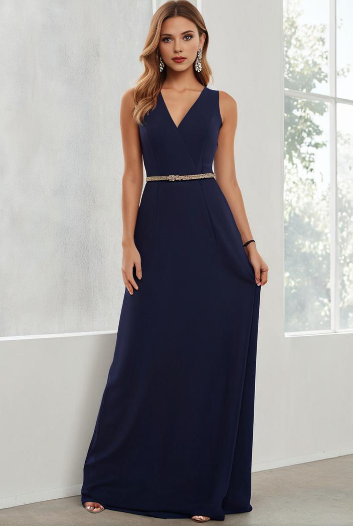 flowy chiffon one shoulder with three straps bridesmaid dress 142313