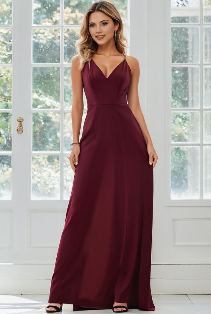 flowy chiffon one shoulder with three straps bridesmaid dress 142323