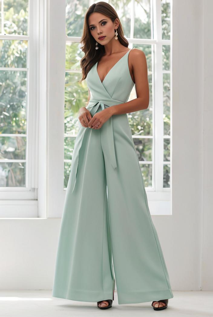 flowy chiffon one shoulder with three straps bridesmaid dress 142332