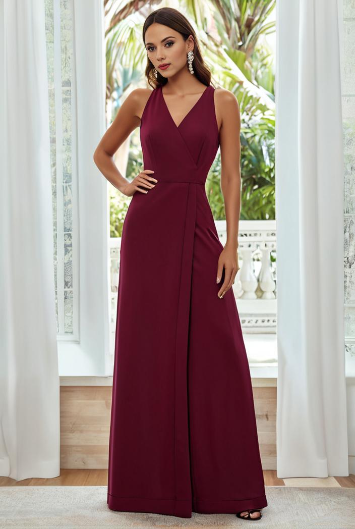 flowy chiffon one shoulder with three straps bridesmaid dress 142337