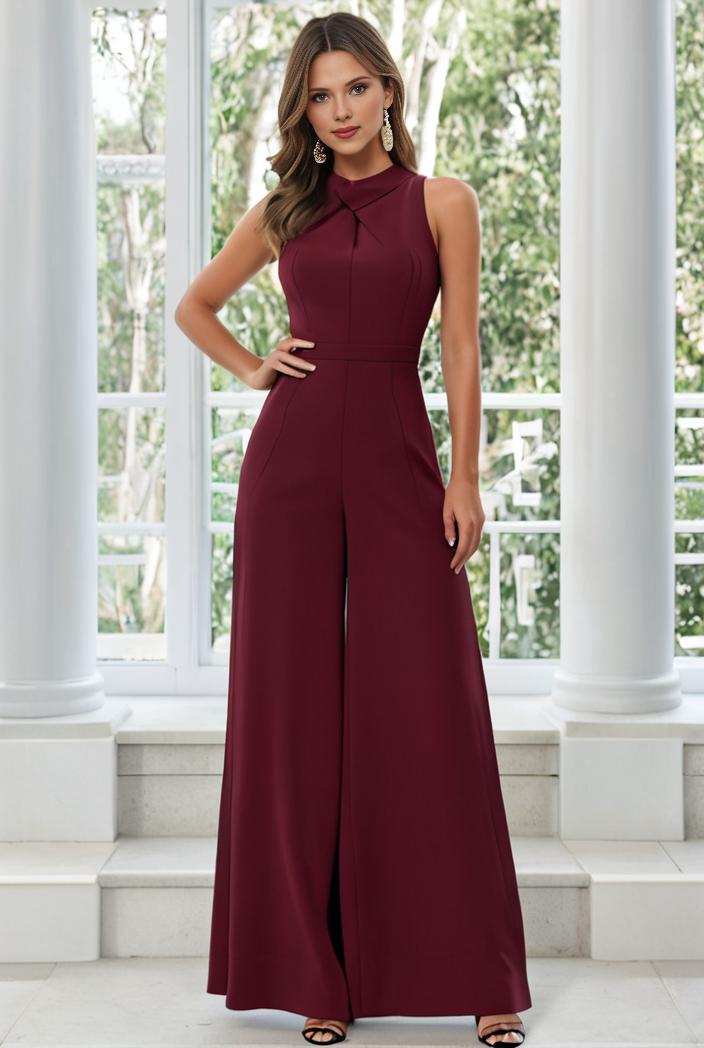 flowy chiffon one shoulder with three straps bridesmaid dress 142340