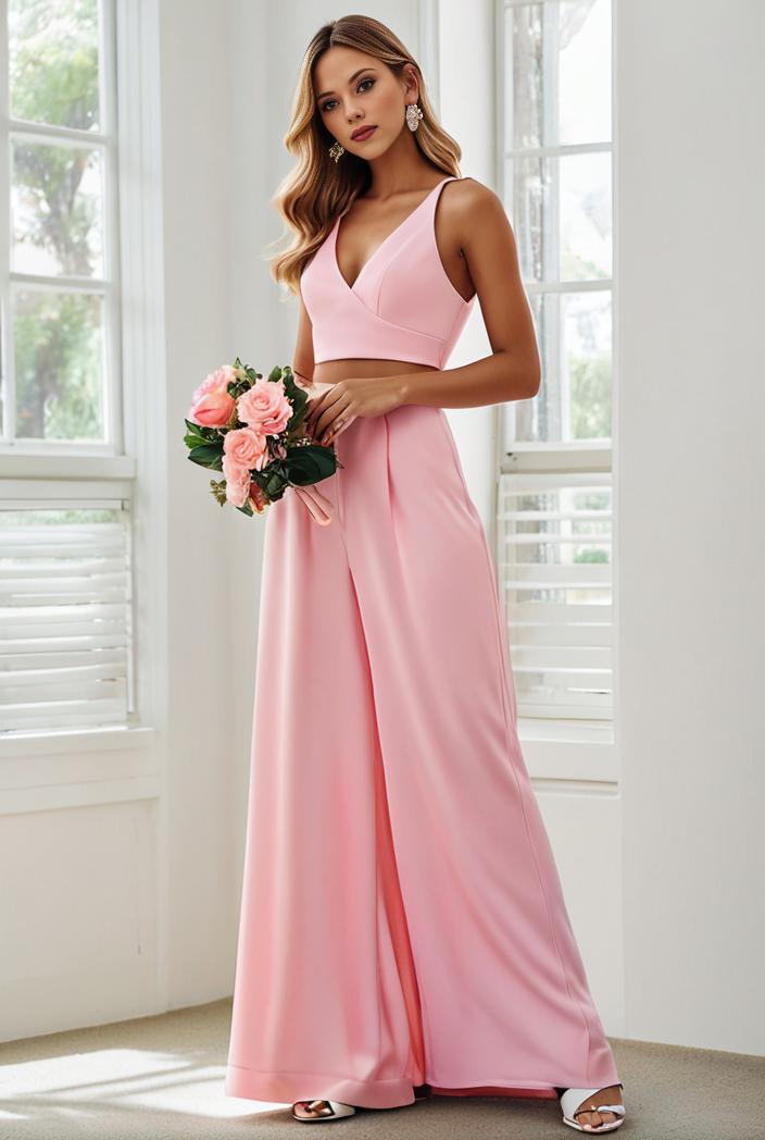 flowy chiffon one shoulder with three straps bridesmaid dress 142369