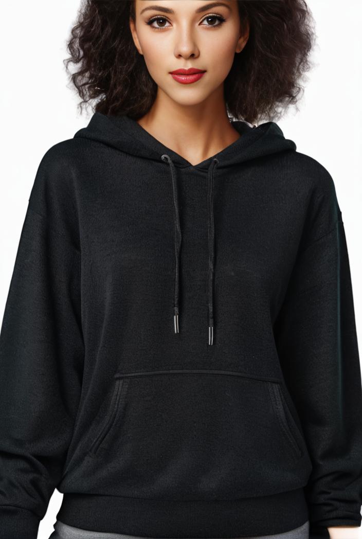 plus size casual sweatshirt women s plus solid waffle long sleeve drawstring hooded pullover sweatshirt with kangaroo pockets casual tops for fall winter women s clothing 149197