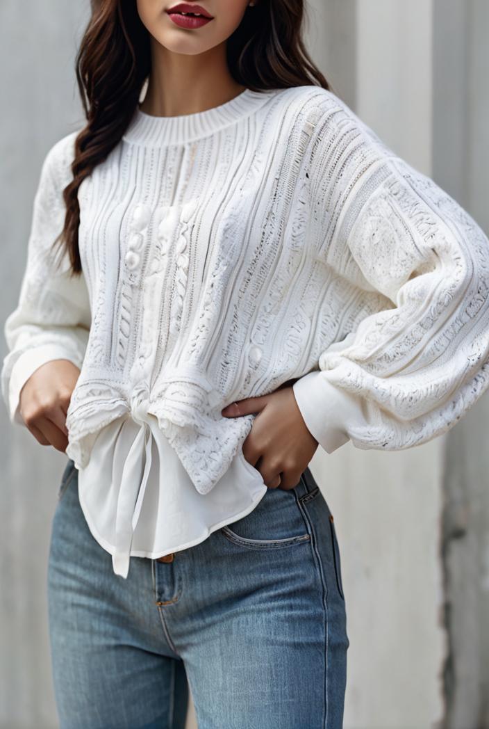 plus size casual sweatshirt women s plus solid waffle pattern long sleeve round neck sweatshirt 149217