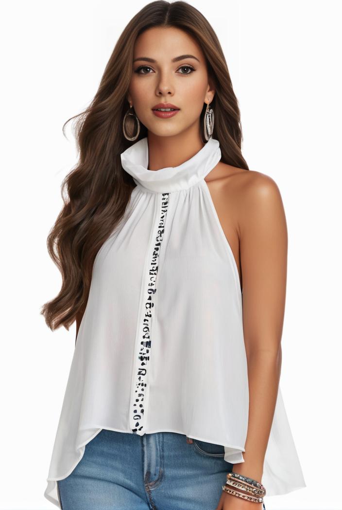plus size elegant tank top women s plus solid halter neck tie back ruched tank top 100764