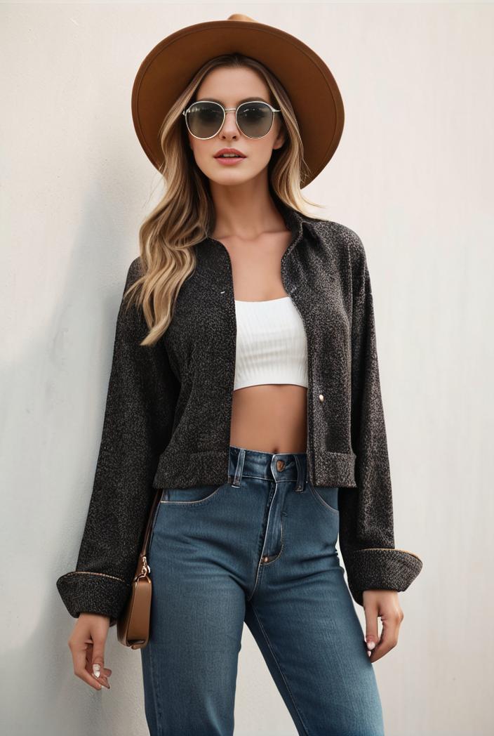 sequin bomber jacket with zipper closure and long sleeves stylish women s outerwear 103288