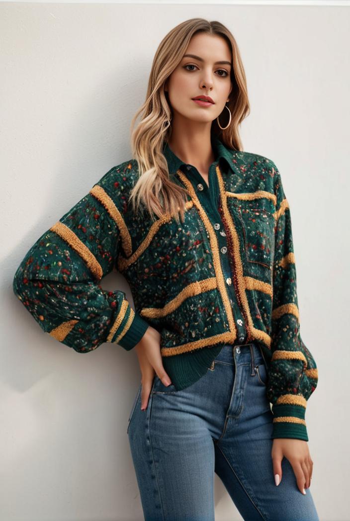 sequin bomber jacket with zipper closure and long sleeves stylish women s outerwear 103320