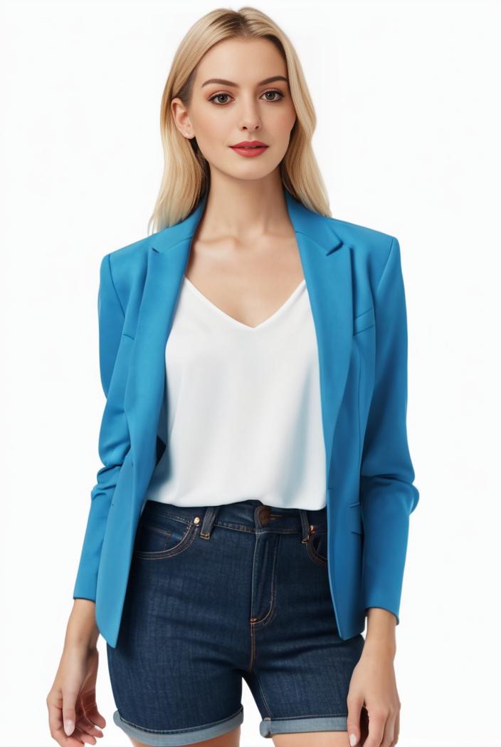 sophisticated split front blazer with long sleeves 107250