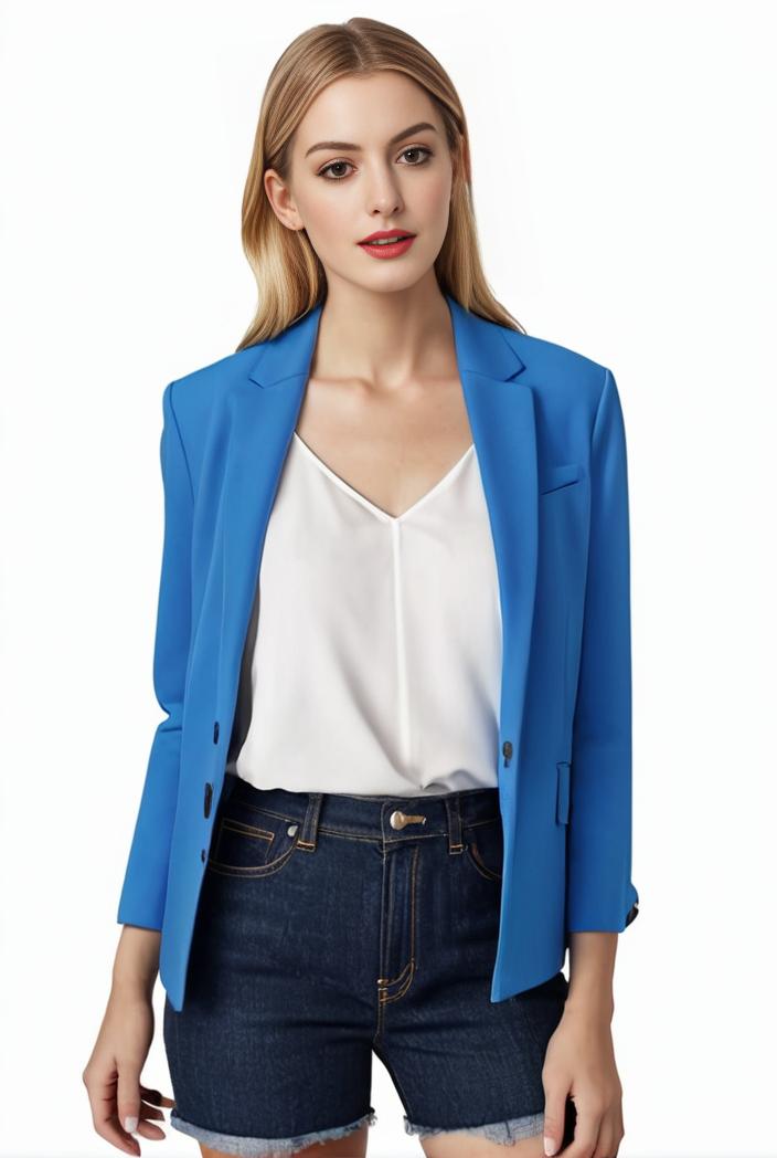 sophisticated split front blazer with long sleeves 107251