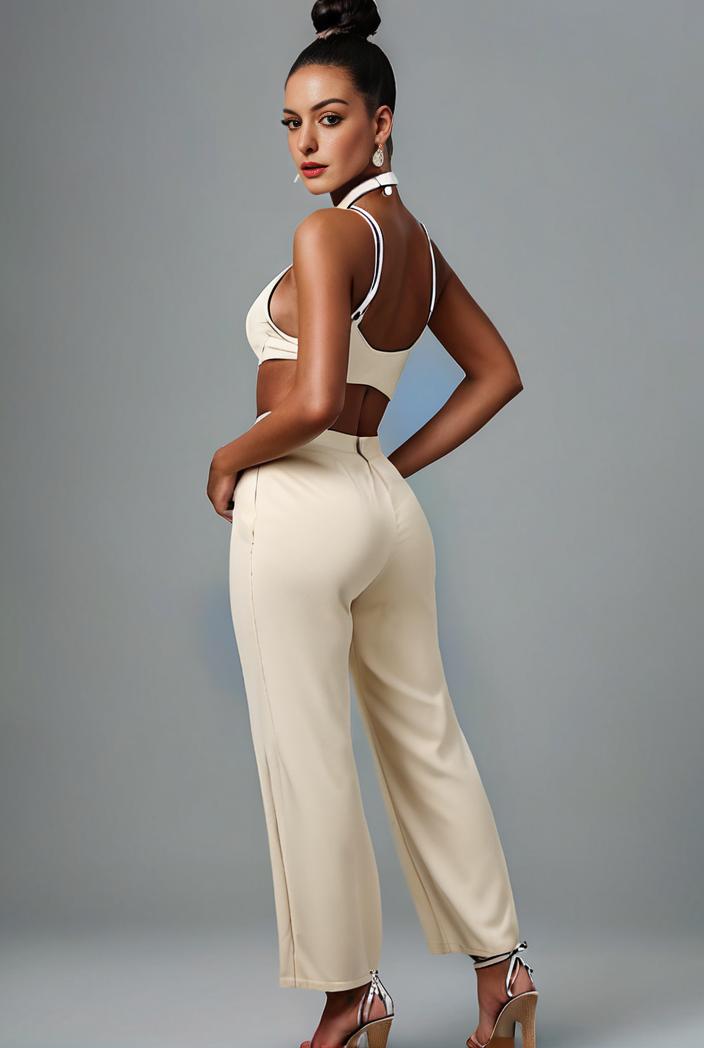 stylish sleeveless jumpsuit with tie waist and flap pockets for women 108899
