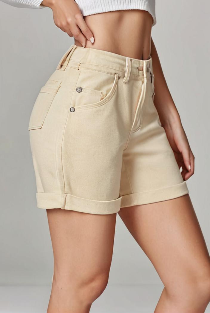 y2k kpop style denim skirt with double button closure and flap pockets 114709