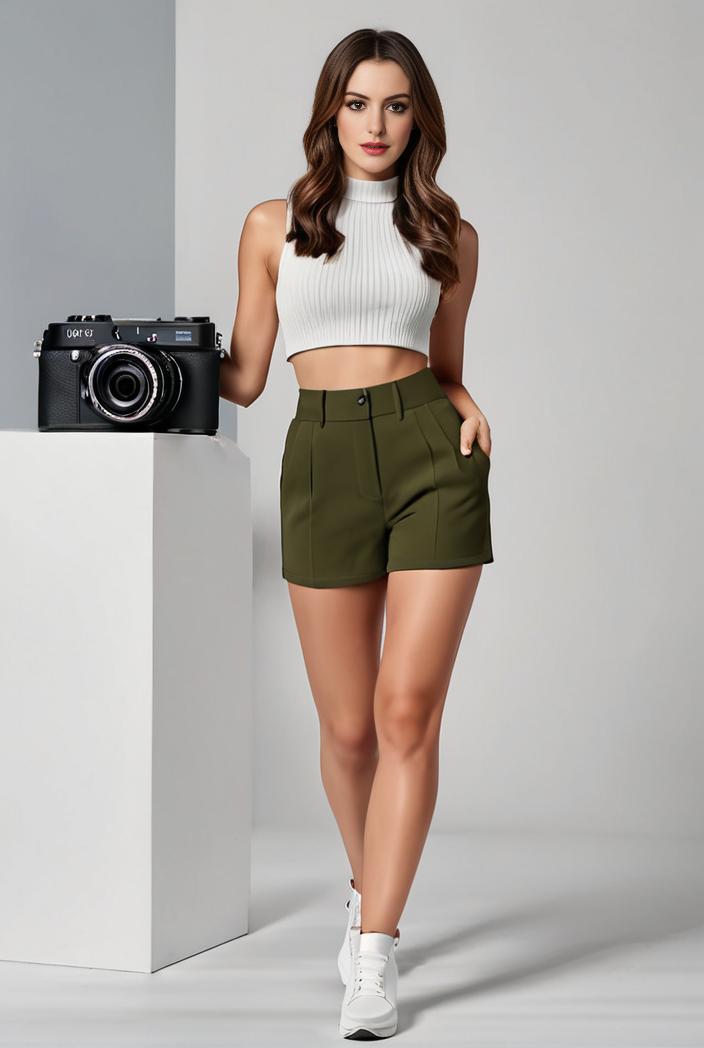 y2k kpop style denim skirt with double button closure and flap pockets 114720