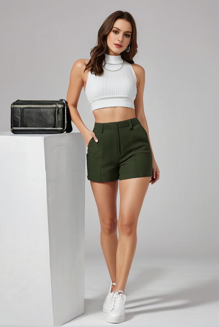 y2k kpop style denim skirt with double button closure and flap pockets 114722