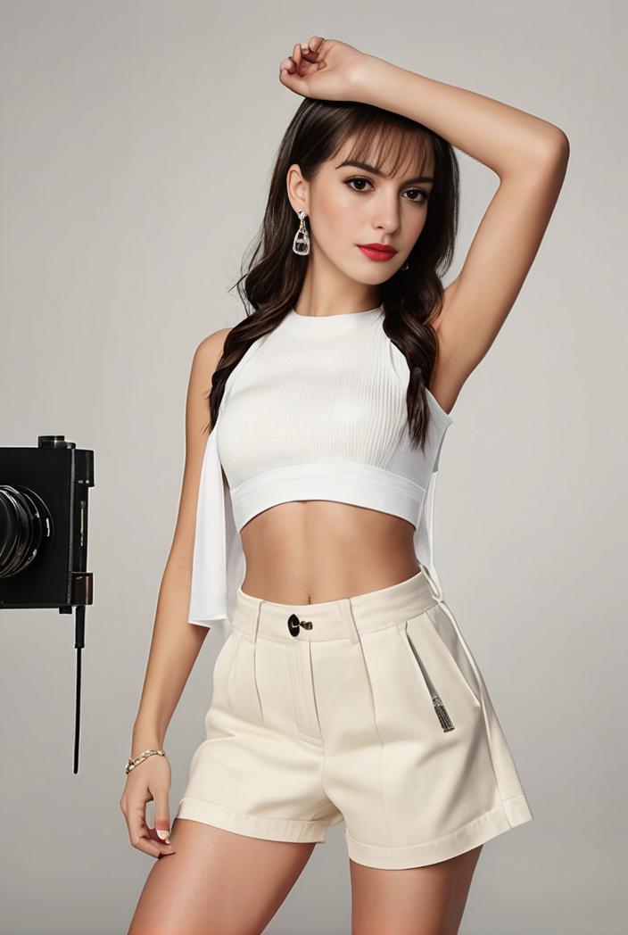 y2k kpop style denim skirt with double button closure and flap pockets 114756