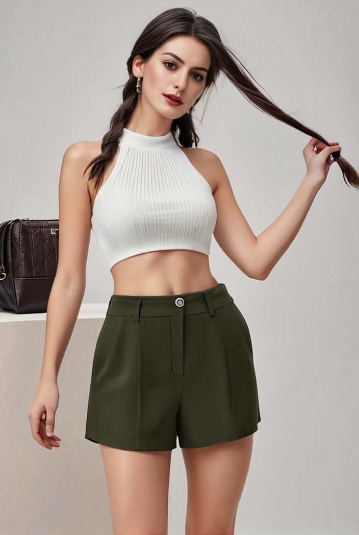 y2k kpop style denim skirt with double button closure and flap pockets 114766