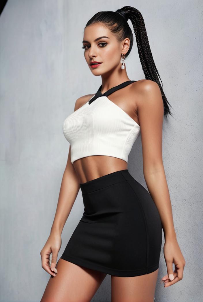 y2k style black denim skirt with cargo pockets 114788