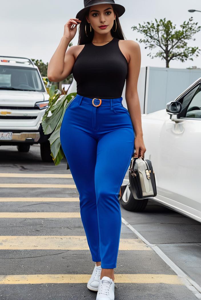 casual skinny jeans with ripped holes and slant pockets 119273